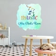 thumbnail image 3 of Music Watercolor Custom Name Wall Decals for Bedroom - Musical Notes & Keys Blue Background Art Art Personalized Bedroom Wall Sticker Water Color Style - Size: 40 In x 40 In, 3 of 5