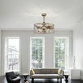 thumbnail image 4 of Aletha 24 in. 6-Lights Indoor Antique Silver Finish Ceiling Fan with Light Kit and Remote, 4 of 5