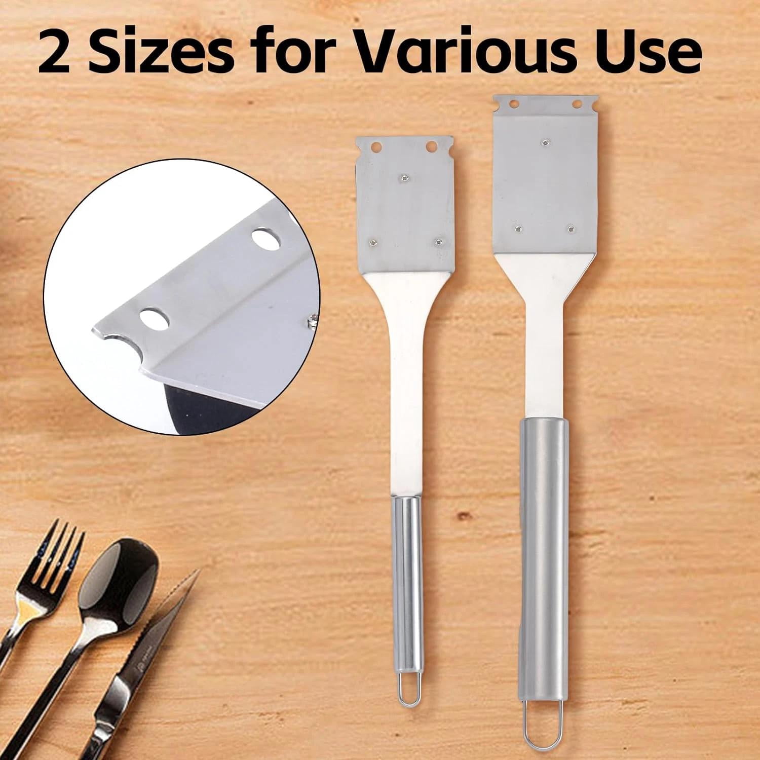2 Pack Grill Brush and Scraper, 16.5” & 14” Wire BBQ Grill Brush for Outdoor Gri