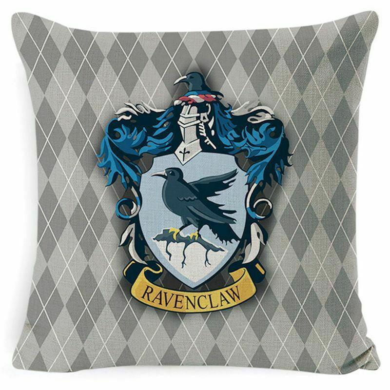 Harry Potter Hogwarts Houses Cushion Cover Square Throw Pillow Case Waist Couch 