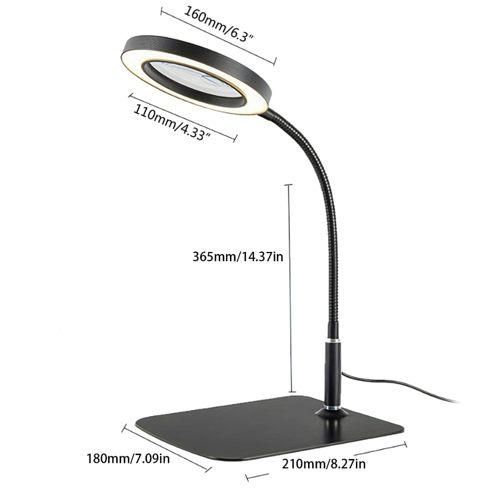 MOMOJIA Square Magnifying Glass with Eye friendly Lightings Elegant Square Magnifier for Elderly Reading & Fine Detail Work Gift