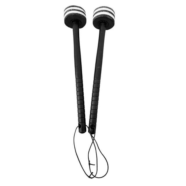 Tachiuwa 2x Maillets à Tambour Antidérapant, Accessoires d'Instruments de Précision, Maillets de Tête, 30cm Blanc Noir