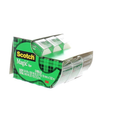 Scotch Magic Tape 3/4 Inch X 300 Inches 3 ea (Pack of 2) 