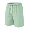 thumbnail image 4 of Lumtrix 2026 Men's Baggy Sweat Shorts Casual Gym Workout Shorts with Pockets Summer Breathable Knee Length Shorts Mint Green XL, 4 of 5