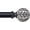 Black, variant on Curtain Rod 36-122 Inch, Boho Decorative 1 Inch Wood Rustic Curtain Rods for Windows, Adjustable Heavy Duty Long Vintage Window Treatment Rods, Imitation Weathered Wood Grain Leaf Finials
