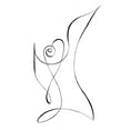 thumbnail image 2 of Artographie Studio 14x18 White Modern Wood Framed Museum Art Print Titled - One Line 01, 2 of 4