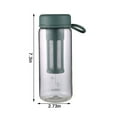 thumbnail image 2 of Dosaele Gobelet d'Eau - 600ML Sans BPA Résistant à l'Usure Étanche Diffuseur en Plastique Bouteille d'Eau avec Filtre Double Couche & Poignée de Transport Sans Fuite d'Eau pour Café Infusé à Froid, 2 of 9