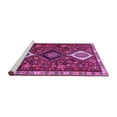 thumbnail image 2 of Ahgly Company Machine Washable Indoor Square Persian Purple Traditional Area Rugs, 4' Square, 2 of 4