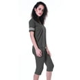thumbnail image 3 of Moomaya Womens Plain Nightwear Set w/ Capri Cotton Sleepwear 2 Pcs Nightdresses-PKR, 3 of 7