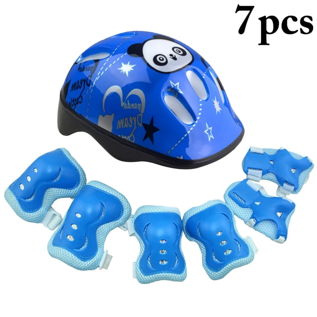 7PCS Protective Gear Set Including Helmet Elbow Supports Knee Pads Hand Guards for Children