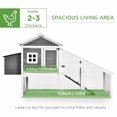 thumbnail image 4 of PawHut 69" Chicken Coop Wooden Hen House with Run, Nesting Box, Tray, 4 of 10