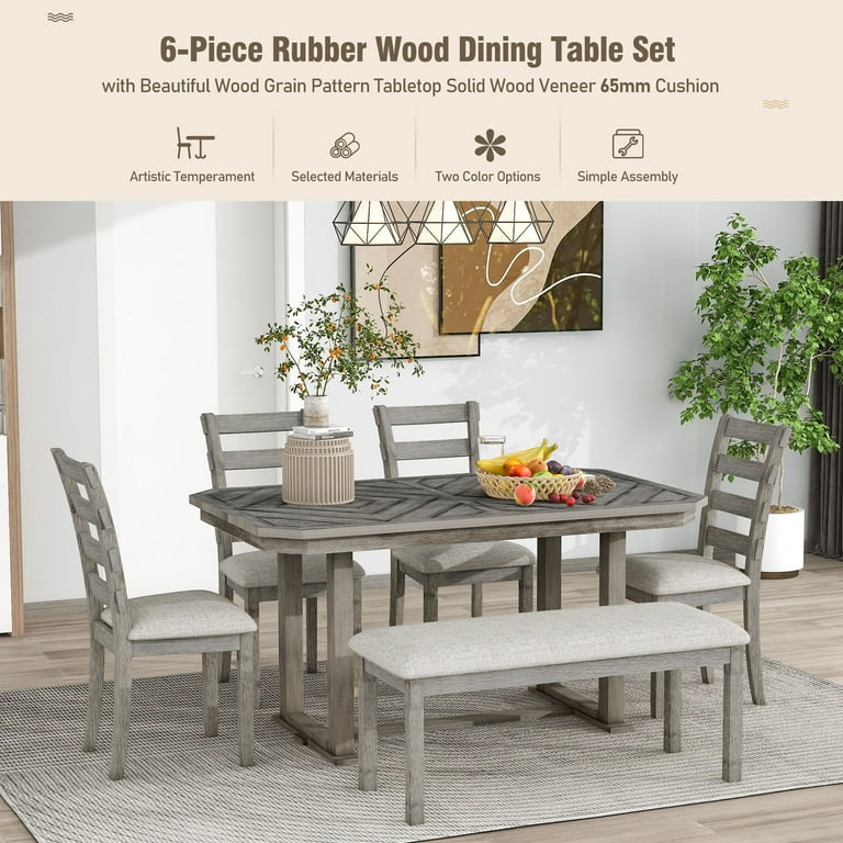 Wood grain dining table online