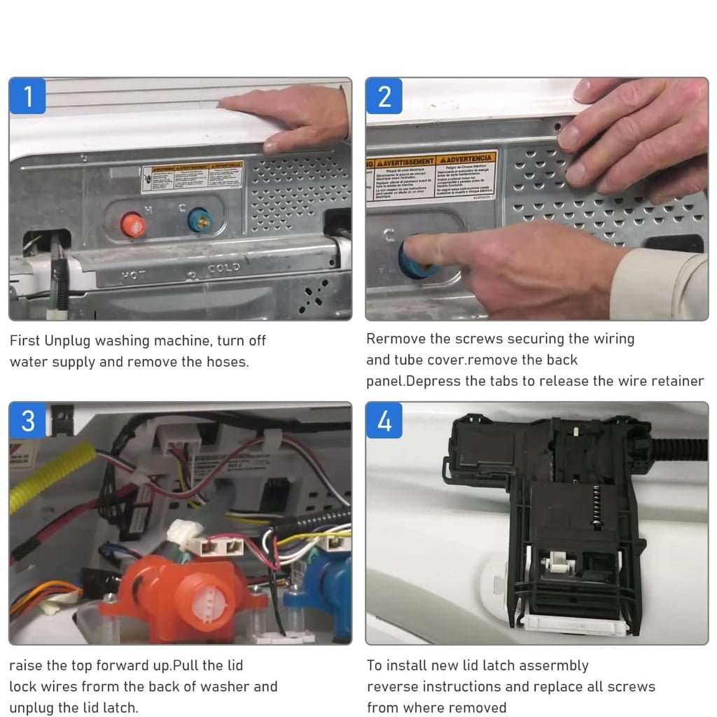 Plastic Lid Lock Assembly Set Lid Lock Switch Maintenance Set Service Part