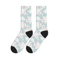 thumbnail image 5 of Crew Socks for Women Men Athletic - Cartoon Cute Rabbit Face Stars Soft Comfort Breathable Mid-Calf Sole Running Socks Womens Men, 5 of 7