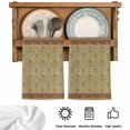 thumbnail image 5 of Boho Geometric Abstract Floral Kitchen Towels Set of 1, Vintage Ethnic Flower Textured Absorbent Dish Towels for Kitchen, Microfiber Hand Towel, Quick Drying Tea Towel for Cleaning Dishcloths, 5 of 7