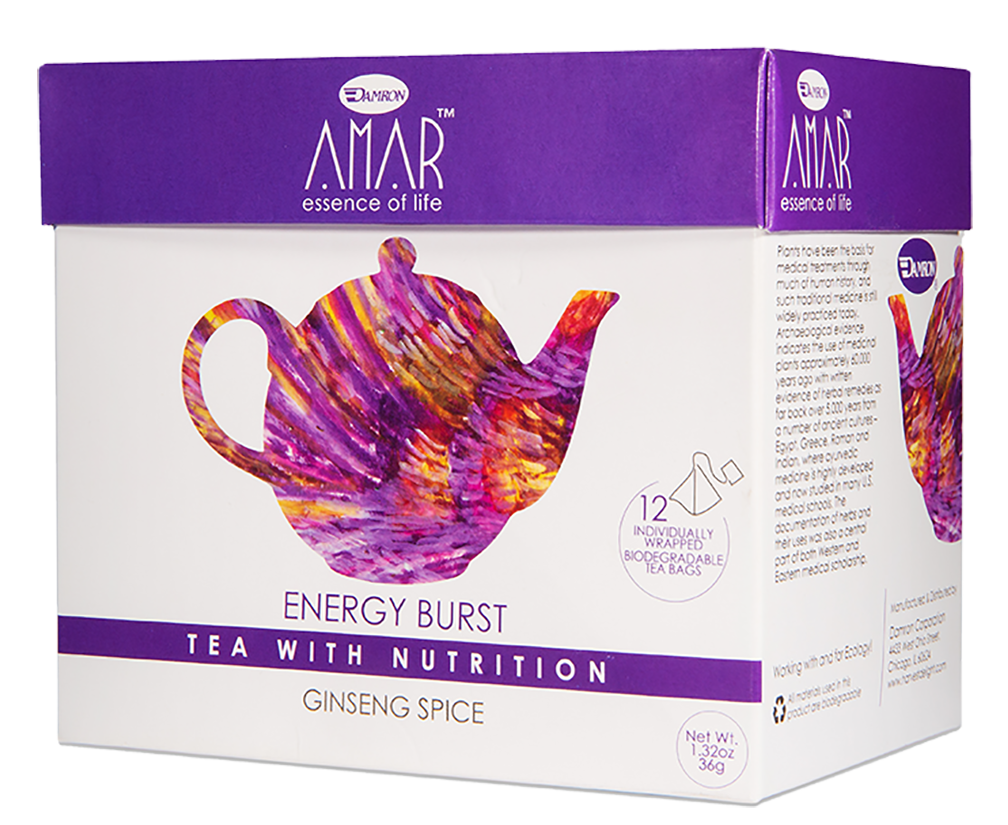 Energy Burst Ginseng Spice, Pyramid Teabags, 12 Ct