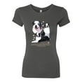 thumbnail image 2 of If It's Not an Australian Shepherd It's Just a Dog Gift | Womens Dog Lover Slim Fit Junior Tee, Dark Grey, Small, 2 of 3