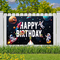 thumbnail image 4 of Yatrandify Astronaut Design Happy Birthday Banner Rocket Adventures Birthday Party Decorations for Kids Space Themed Indoor Outdoor Use, 4 of 7