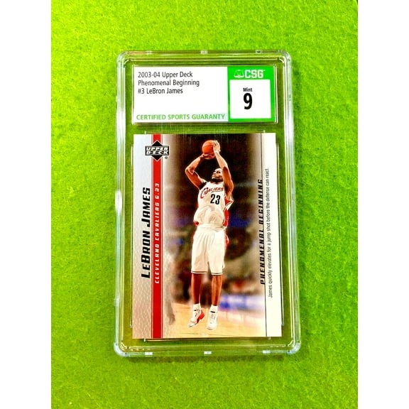 LeBron James UPPER DECK ROOKIE CARD CSG 9 MINT RC 2003 Upper Deck LEBRON JAMES
