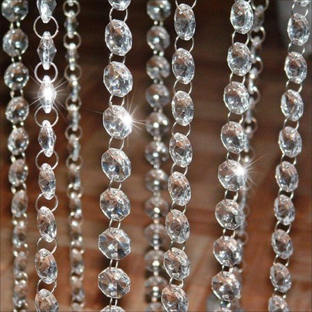 20PCS Snowflake Transparent Acrylic Beads Chandelier Lamp Hanging Decorations 
