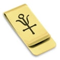 thumbnail image 1 of Stainless Steel Antimony Alchemy Symbol Classic Slim Money Clip Credit Card Holder, 1 of 2