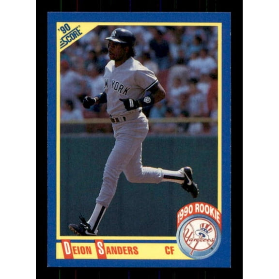 Deion Sanders Rookie Card Baseball 1990 Score #586