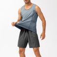 thumbnail image 4 of Gym Tank Tops For Men Qiggri Men Fitness Sleeveless Dry Running Training Slim Pull-over Sports Round-Neck Tank Top Muscle Tank Tops For Men, 4 of 5