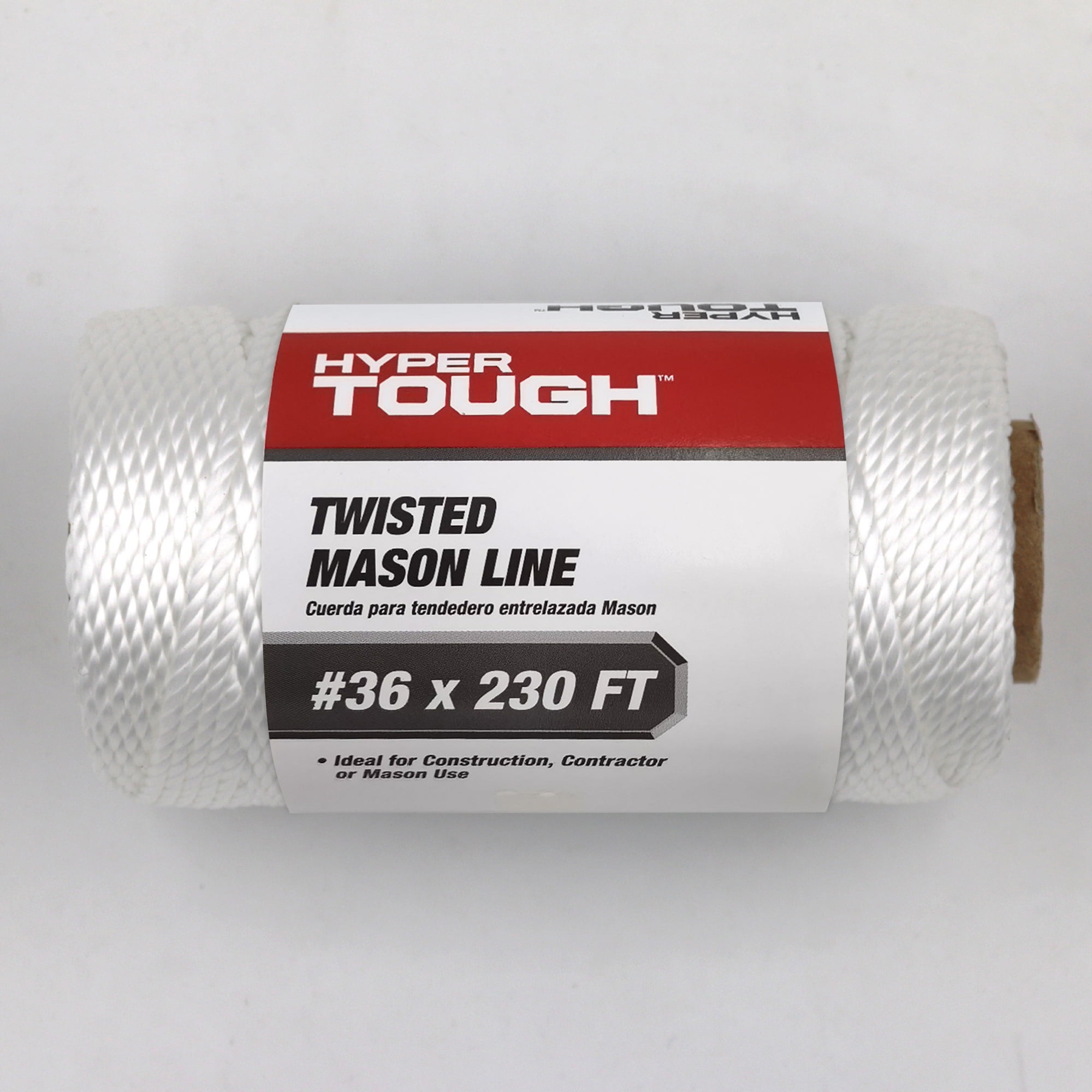 Hyper Tough 230 feet Twisted Polypropylene Mason Line, White, String & Twine, Durable