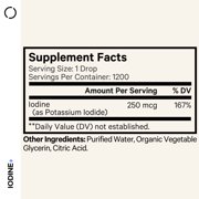 Codeage USDA Organic Iodine Drops, 250 Mcg, Liquid Supplement, 2 fl oz