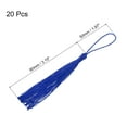 thumbnail image 2 of Uxcell 20Pack 5" Silky Bookmark Tassels with Loop for DIY Craft Accessory, Dark Blue, 2 of 6