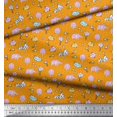 thumbnail image 2 of Soimoi Poly Georgette Fabric Cloud,Star & Cute Elephant Kids Print Sewing Fabric Yard 42 Inch Wide, 2 of 3