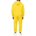 thumbnail image 4 of Hearthz Sweatsuits for Men 2 Piece Drawstring Solid Color Pullover Hoodies and Sweatpants Fall Winter Big and Tall Men's Sweatsuits Yellow XL, 4 of 4