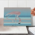 thumbnail image 2 of Flamingo Cutting Board, Illustration of Royal Animal in the Lake Soft Pale Romantic Colors Art Work, Decorative Tempered Glass Cutting and Serving Board, Small Size, Pink Blue, by Ambesonne, 2 of 5