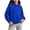 Blue-07, variant on Toddler Pullover Hoodies for Girls Solid Color Long Sleeve Hooded Sweatshirt Size 2-3Y
