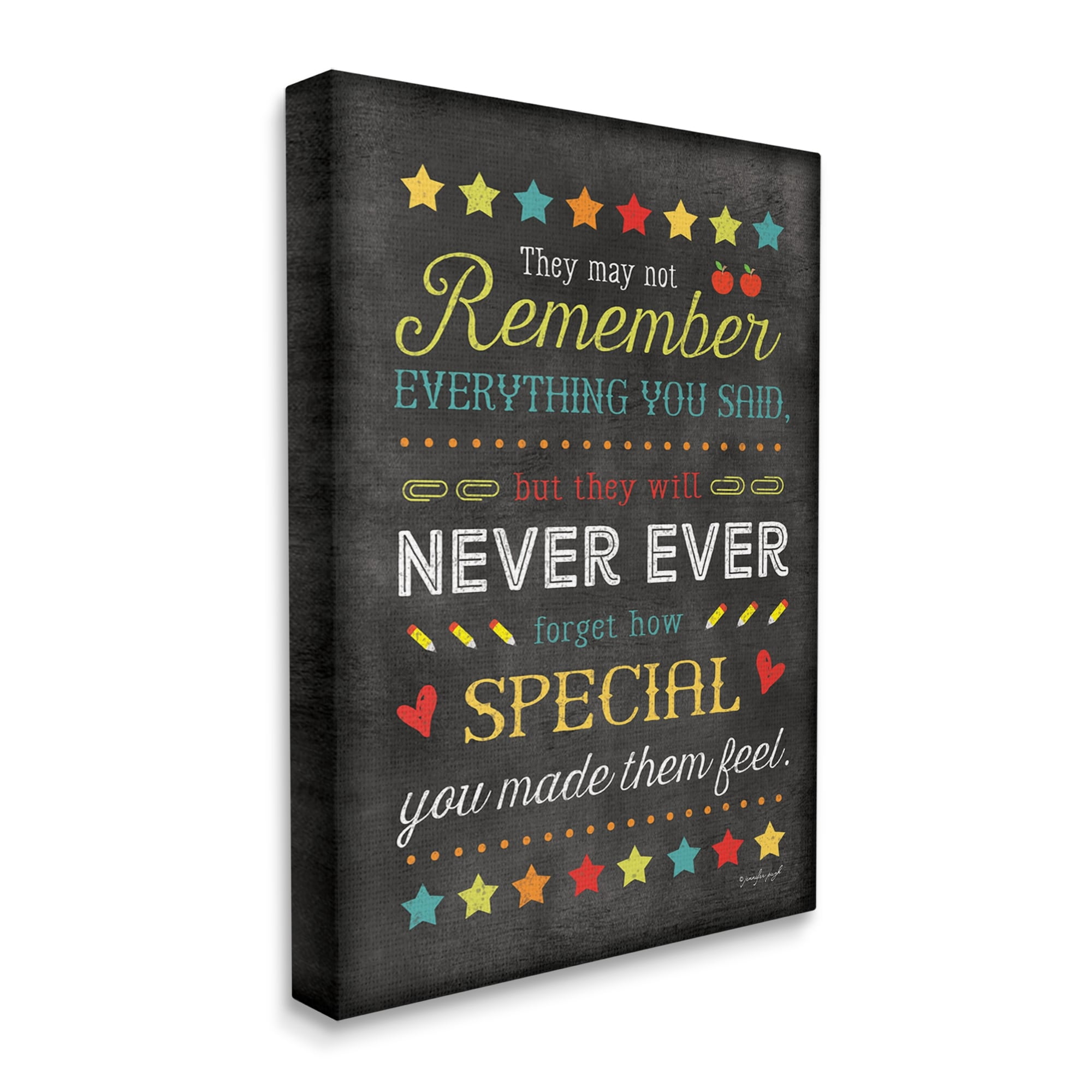 Stupell How Special You Made Them Feel Teacher Inspirational Painting Gallery Wrapped Canvas Print Wall Art