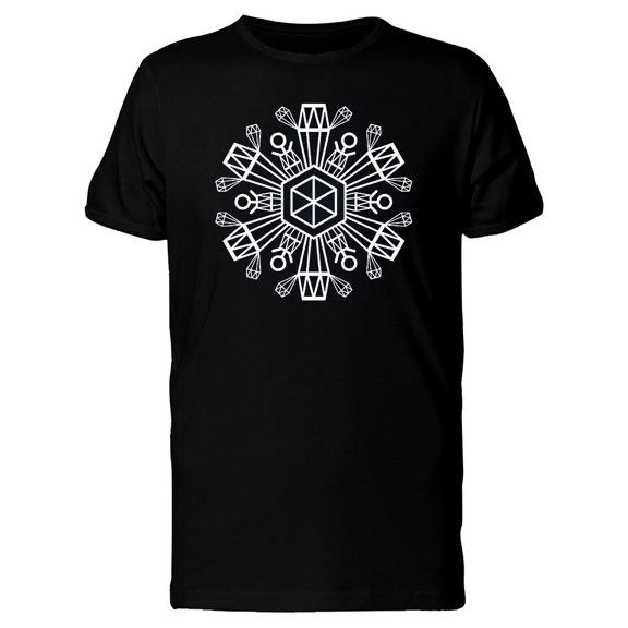 Crystal Snowflake Design Tee Men's -Image by Shutterstock