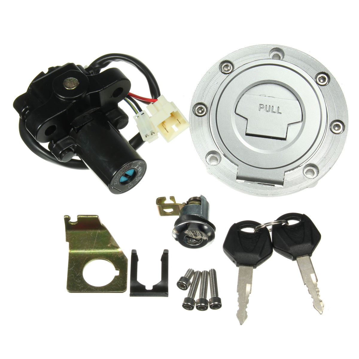 Fuel Gas Cap Ignition Switch Seat Lock Key Set For Yamaha YZF R1 R6 FZ6 01-12 US 