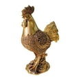 thumbnail image 2 of Estatuilla de pollo, estatua de gallo, adornos de escritorio, decoración del hogar, estatua de resina Animal, escultura de gallo para oficina, Hotel, dorado, 2 of 8