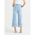 thumbnail image 3 of Sofia by Sofia Vergara Women's and Women's Plus Margot Wide Crop Super High Rise Jeans, 27" Inseam, Sizes 0-28, 3 of 5