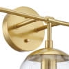 Design House WM958888-SG Gracelyn Modern Indoor Dimmable 3-Light Bathroom Vanity Light with Clear Seedy Glass for Above the Mirror, Satin Gold