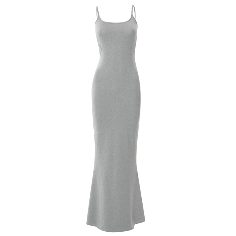Rvkxad Women Summer Dresses Maxi Bodycon Dress Sexy Long Dresses Club Party Slim Fitting Tight Slip Sleeveless Spaghetti Strap Dress Gray S - Walmart.com Rvkxad Women Summer Dresses Maxi Bodycon Dress Sexy Long Dresses Club Party Slim Fitting Tight Slip Sleeveless Spaghetti Strap Dress Gray S - Walmart.com