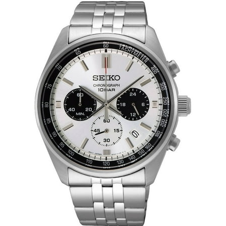 Seiko Chronograph Quartz White Dial Men's Watch SSB425P1