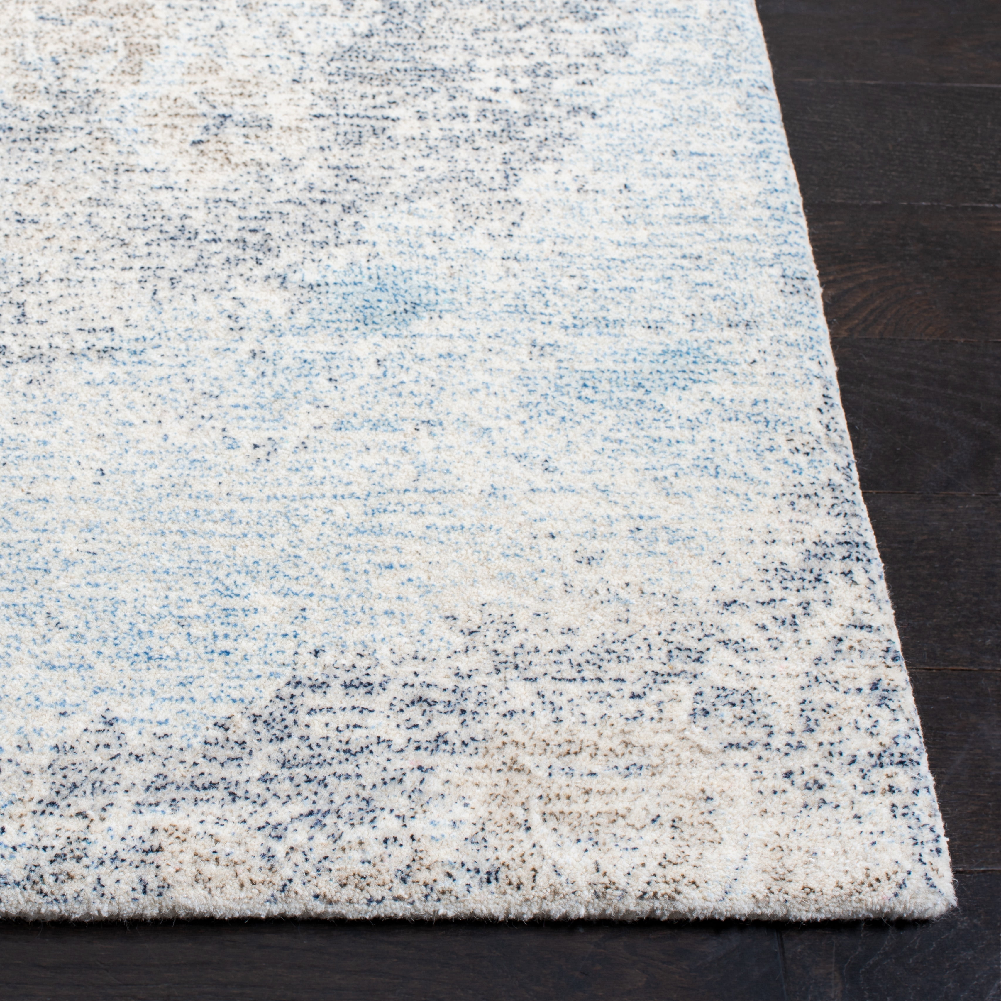 SAFAVIEH Restoration Vintage Lara Abstract Area Rug, Blue/Ivory, 5' x 8'