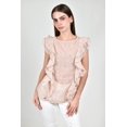 thumbnail image 1 of Blusa de chifon con olanes Roman Fashion /Juvenil, 2669 (Palo de rosa) rosa G, 1 of 5