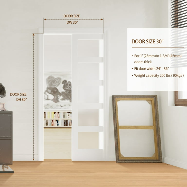 Single Glass Pocket Doors