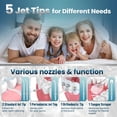 thumbnail image 5 of OasiSmile Water Flosser for Teeth Cleaning, Portable Cordless Dental Floss 300ML Rechargeable Oral Irrigator with 5 Jet Tips for Home Travel Office, White, 5 of 7