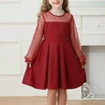 thumbnail image 6 of EnJoCho Girls Mesh Par𝗍y Dress with Puff Long Sleeve High Waist Pocket Formal Gown for Juniors 6-13 Years Special, 6 of 8