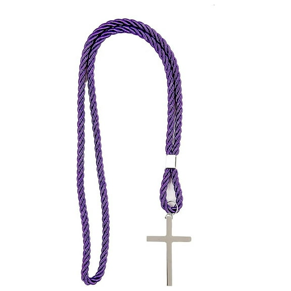 CLERGY CORD WITH SILVER CROSS ( )