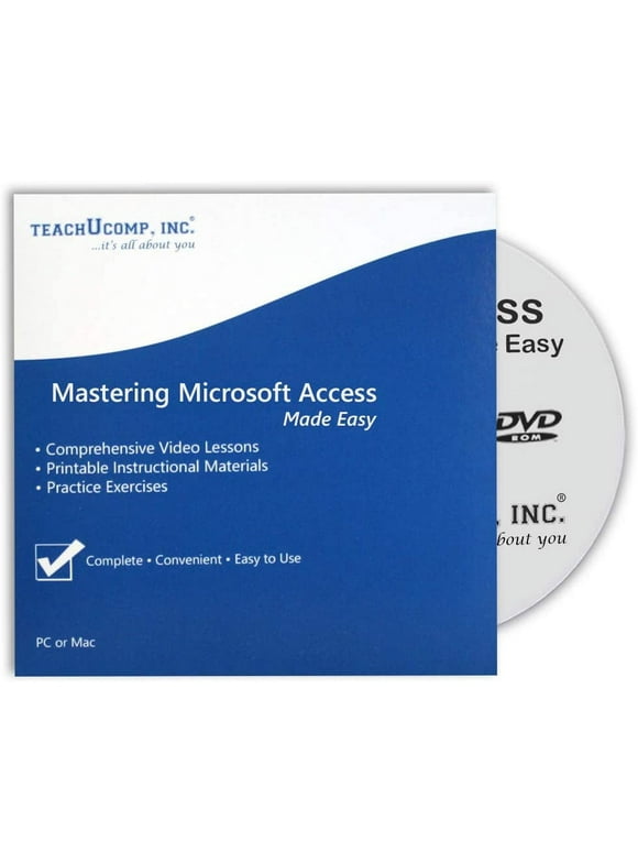 Learn Access 2016 DVD-ROM Training Video Tutorial Course: a Software Reference How-To Guide for Windows by TeachUcomp, Inc.