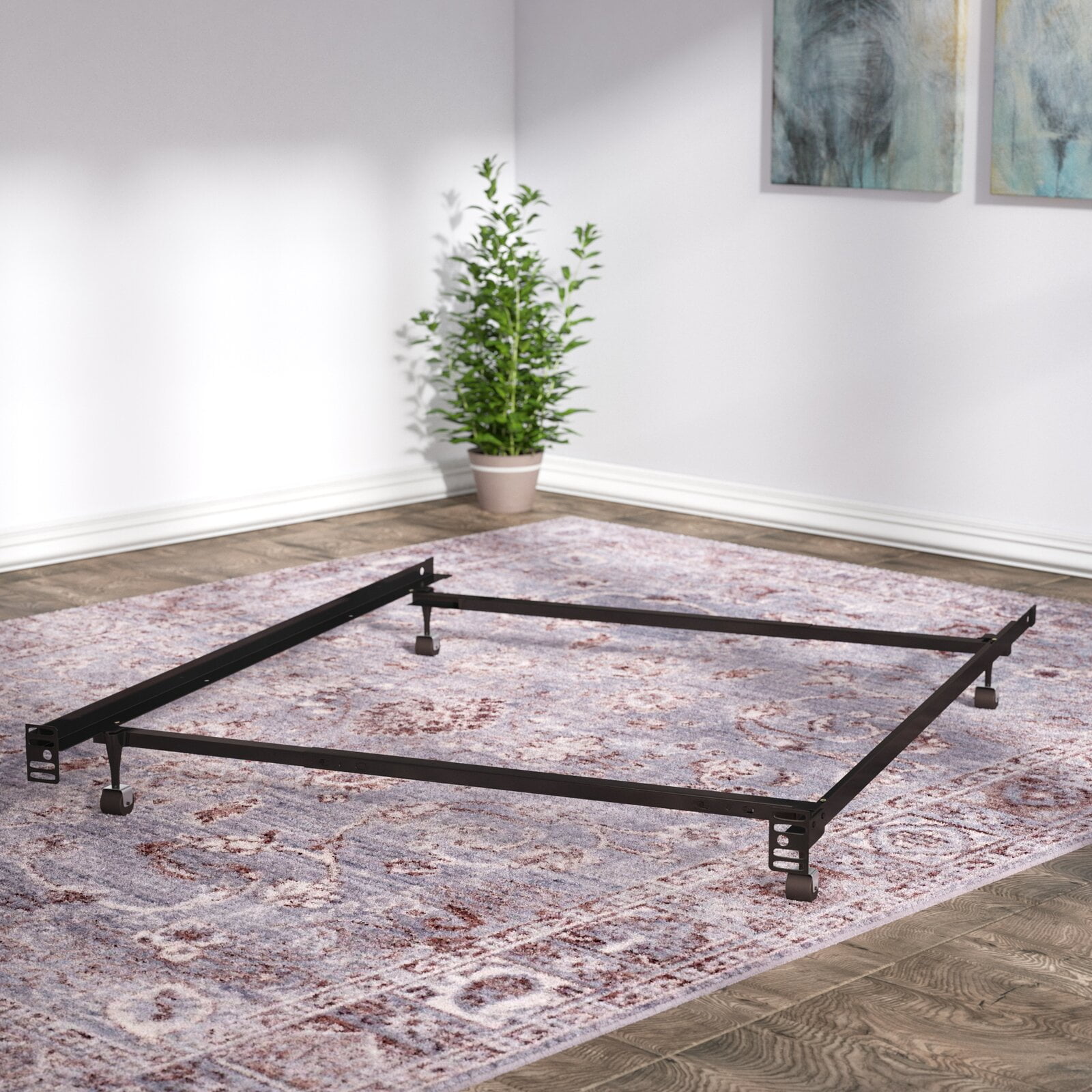 Adjustable Bed Frame, Headboard Bracket Compatible Yes, 4 sturdy